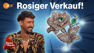 „Hohe Goldschmiedekunst!“: Diamantbrosche mit Smaragden blüht im Händlerraum auf | Bares für Rares