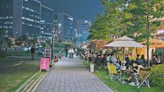 [4K] Summer Seoul Night Walk - Balsan to Magok - Bars \u0026 Restaurants + LG | 발산역과 마곡역 야경을 보며 걷는 서울 여행