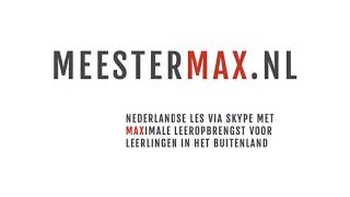 Meester Max - Dutch language lessons through Skype