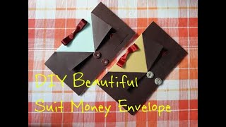 DIY Easy, Beautiful and Unique Fancy Money Envelope For Men/ how to make Suit Money Envelope