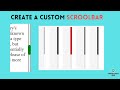 How to create a custom scrollbar in html