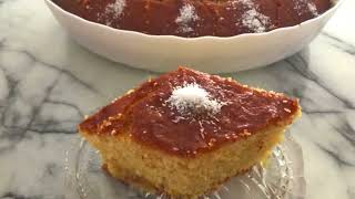 Ένα νοστιμότατο ραβανί ή ρεβανί. Ravani recipe. Yummy cake.