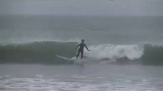 20171022日 台風21号朝の波 鎌倉ビーチ サーフィン