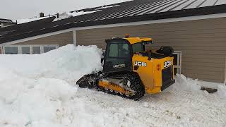 BURIED IN SNOW! (snow removal with skid steer)