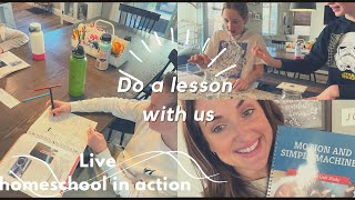 DO A HOMESCHOOL SCIENCE LESSON LIVE* WITH US||HOW TO HOMESCHOOL