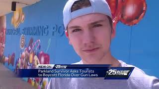 Parkland survivor asks tourists to boycott Florida over gun laws