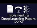 Deep Reinforcement Learning in Python Tutorial - A Course on How to Implement Deep Learning Papers