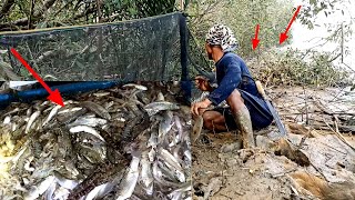 Rejeki Melimpah!! Setelah Banjir Surut Banyak Ikan Dan Udang Yang Terperangkap