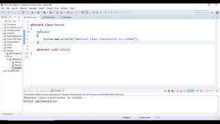 Abstraction in Java | Abstraction with Constructor and Methods | Java OOPS Tutorial