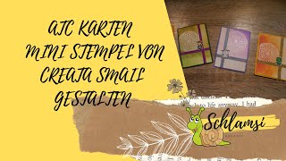 ATC karten mit den mini Stempel von Creata Smail gestalten