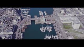 Présentation de la ville de Cherbourg avec images aériennes par drone