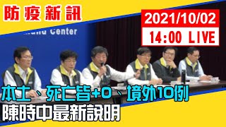 【現場直擊】本土、死亡皆+0、境外10例　陳時中最新說明 20211002