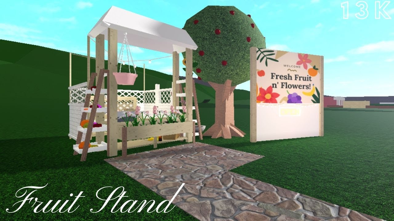 ROBLOX|Bloxburg|Fruit Stand Speedbuild 13k| - YouTube