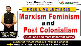 Marxism feminism and post colonialism questions and most important Terms 10 Am live class