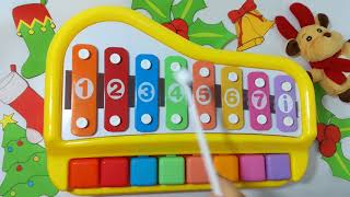 How to play jingle bells song piano Xylophone tutorial easy with notes keys and numbers