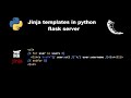 jinja templates in python flask server