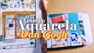 Testei a aquarela Van Gogh