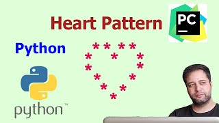 Python Pattern Programs | Printing Stars '*' in Heart Shape | Printing Stars in Heart Shape
