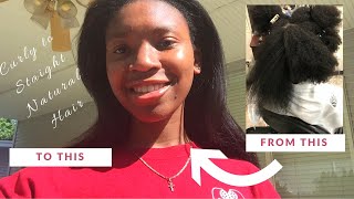 Straightening Natural Hair After 3 years Type 4c Hair with Keratin Treatment | Precious