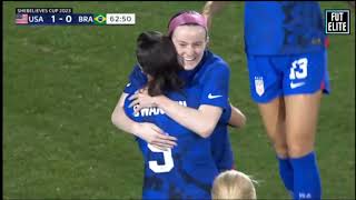 USA vs Brazil 2-1 Extended Highlights & Goals - SheBelieves Cup 2023
