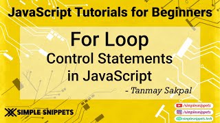 12 - For Loop in Javascript | Looping Control Statements in JavaScript Programming | JS Tutorials