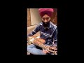 Rabab instrument playing in recording studio. Sikh musical instruments