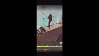 WOMAN HITS ACCIDENTALLY 3 TIMES ON THE GLASS WALL...MUST WATCH..!