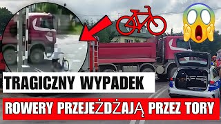 Wypadek Rowerzysty  Szokujące Nagranie z Przejścia Kolejowego!