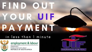 UIF COVID 19 TERS BENEFIT PAYMENT STATUS in less than 1 minute | Self Check Tutorial