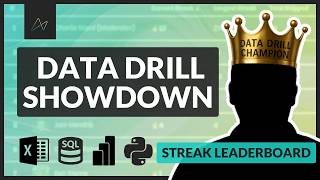 Data Drill Showdown #6: Streak Leaderboard | Excel vs. Power BI vs. SQL vs. Python