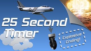 25 sec exploding countdown timer with Jet Plane