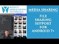 Android development tutorial sharing images application: Part 2 - Android 7+ support