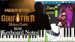 GodFather Motion Poster BGM Keyboard Notes (piano cover) | Mega Star Chiranjeevi | Thaman S