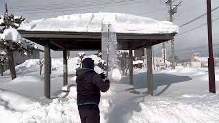 足湯雪下ろし