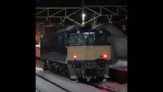 【4K】上越カッター／単8741〜EF64 1032〜越後中里駅を出発／2025.1.19