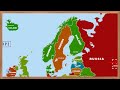 european map countries capitals and national flags with photos . learn geography 01