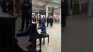 Playing Beethoven Virus at St Pancras International Station in London