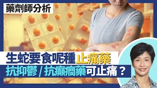 止痛藥（鴉片類／神經痛）｜抗抑鬱藥抗癲癎藥可止痛？生蛇食撲熱息痛／消炎止痛藥無效 要食神經痛止痛藥？鴉片類止痛藥劑量越食越高 可上癮甚至可致命｜王建芳醫生 註冊藥劑師李嘉誠｜人類健康研究所