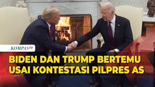 Momen Donald Trump Bertemu Presiden AS Joe Biden di Gedung Putih Usai Menang Pilpres AS