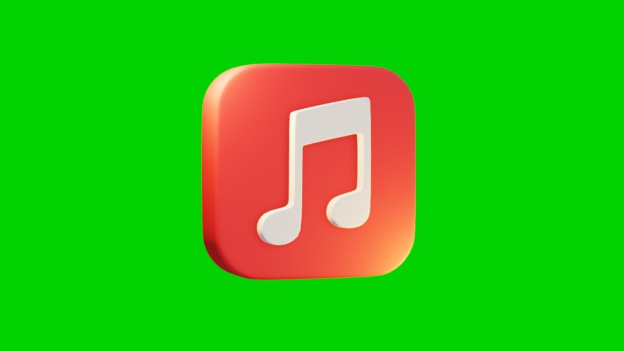 Apple Music 3d Logo Green Screen Background Video Youtube