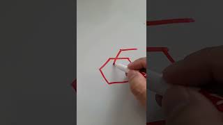 How to Draw 3D Hexagon Easily
