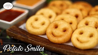 Potato Smiley Recipe | क्रिस्पी पोटैटो स्माइली | Emoji Fries Homemade