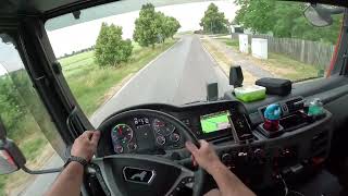 POV Truck Driving in Germany: A Journey Through The Scenic Landscapes of Brandenburg's Countryside