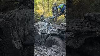 30” Intimidators stuck #offroad #offroading #mud #mudding #atv #quad #canada #canam