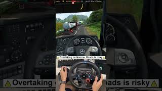 Euro Truck Simulator 2 - Overtaking on Narrow roads is risky | Logitech G29 Gameplay #shorts
