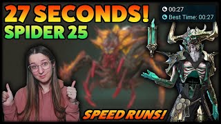 27 SECOND SPIDER 25 ~ Speed Runs! ★ RAID: Shadow Legends ★