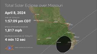 Total Solar Eclipse of April 8, 2024 over Missouri