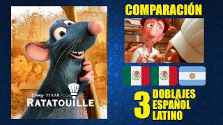 Ratatouille [2007] Comparación de 3 Doblajes Latinos | Original y Redoblajes | Español Latino