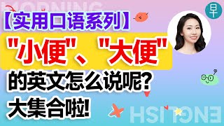 【基本交流】小便、大便的英文怎么说呢？大集合啦！