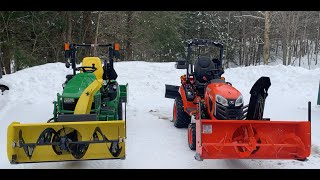 #22 Snowblower comparison Kubota 55 vs JD 54 and see them in action.